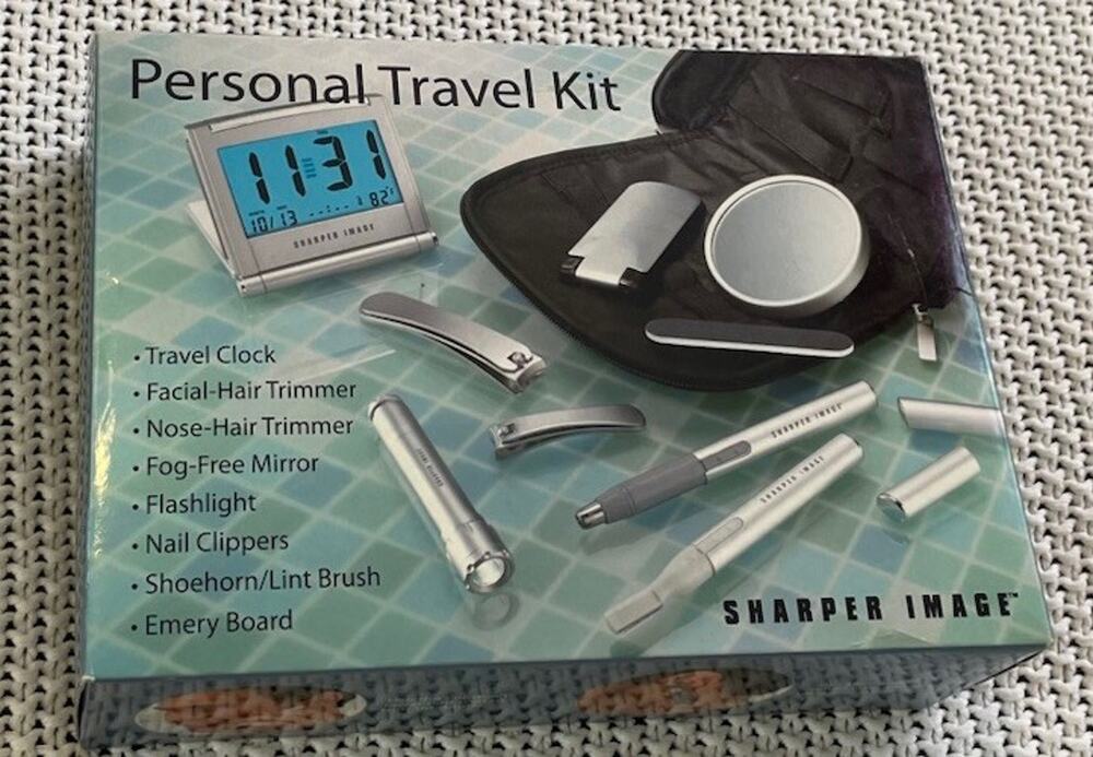 Sharper Image Men’s Personal Care Kit Black Bag Case. NEW